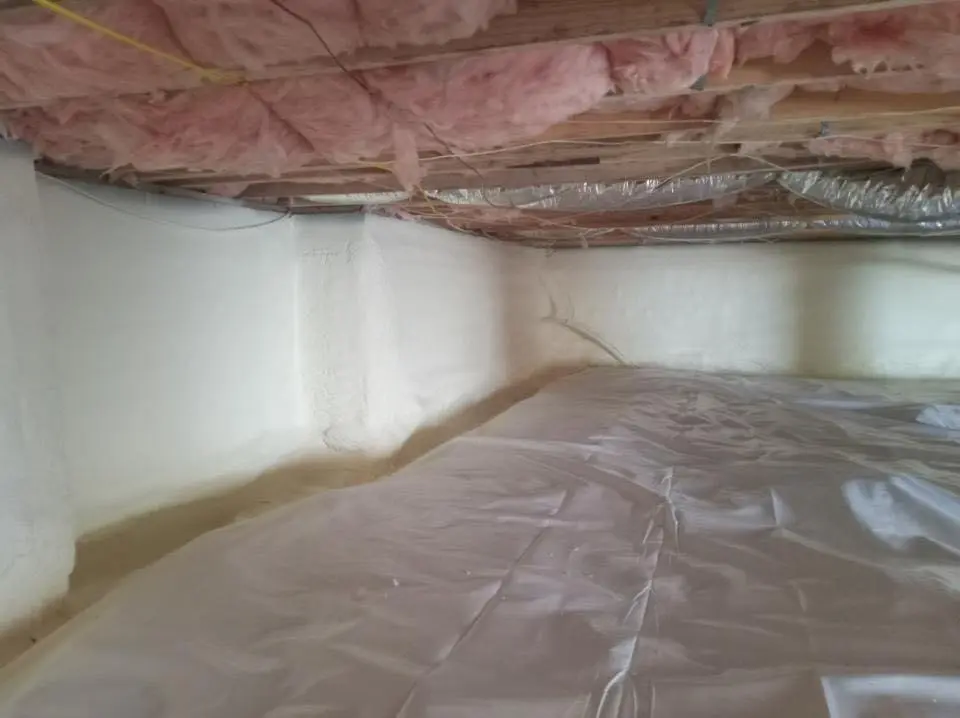 Crawl space encapsulation with closed-cell spray foam for Attic Insulation in DeFuniak Springs